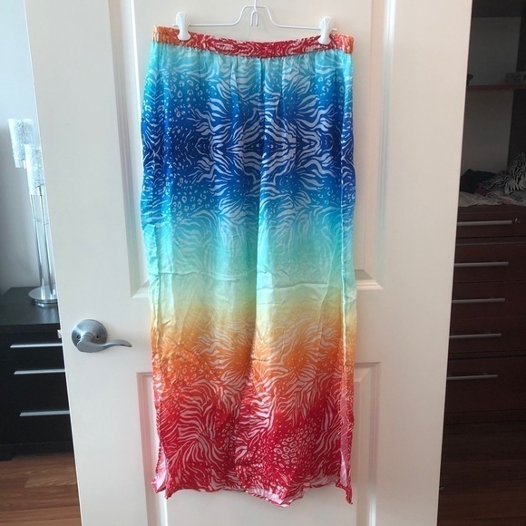 Ranees Colorful Print Pants Size XL - Picture 1 of 14